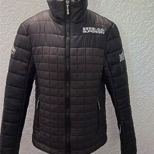 Superdry Black Puffer Snow Ski Jacket Size L
